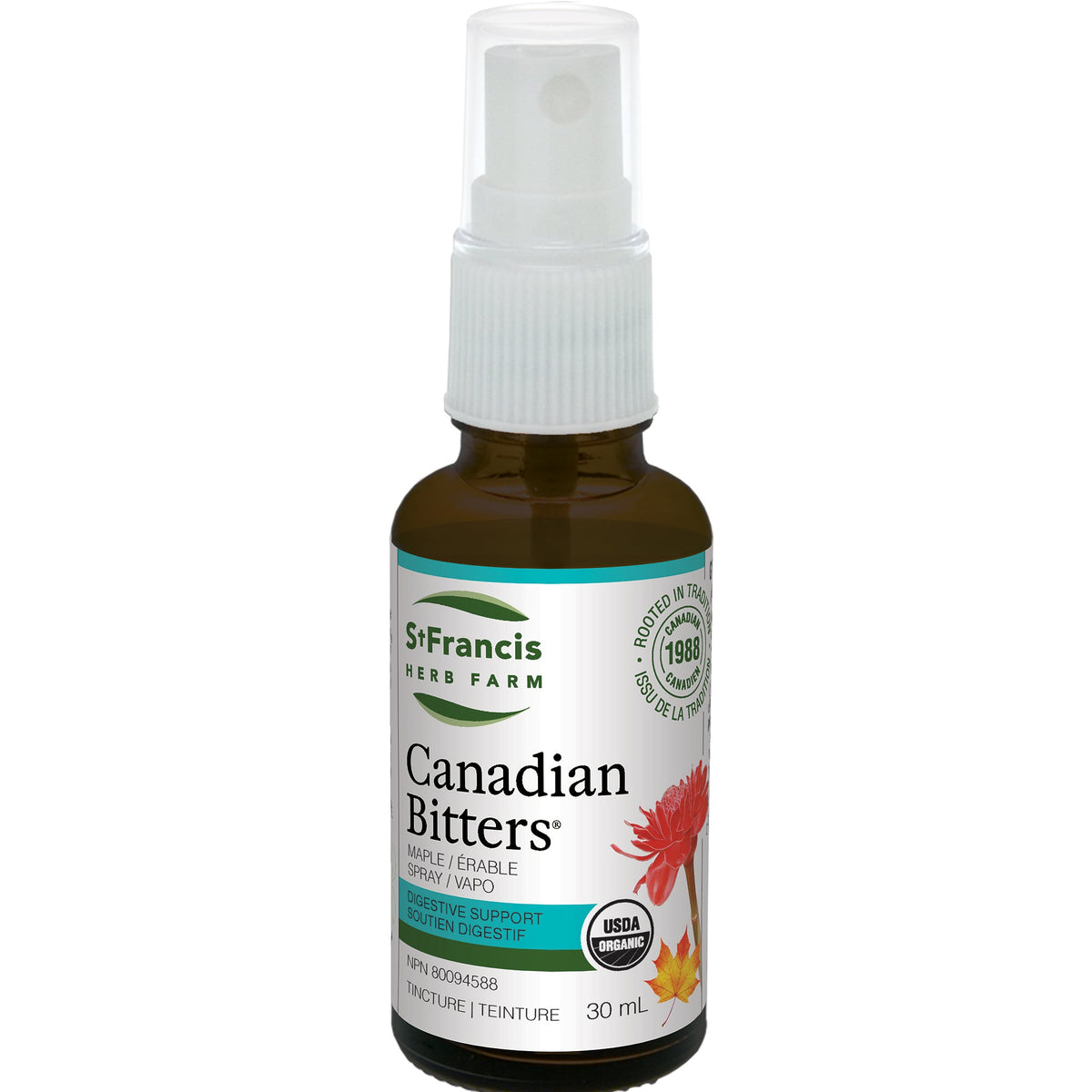 St. Francis Canadian Bitters Maple Spray 30ml - Supports the Digestive System, Optimizes Nutrient Absorption, Promotes the Immune System