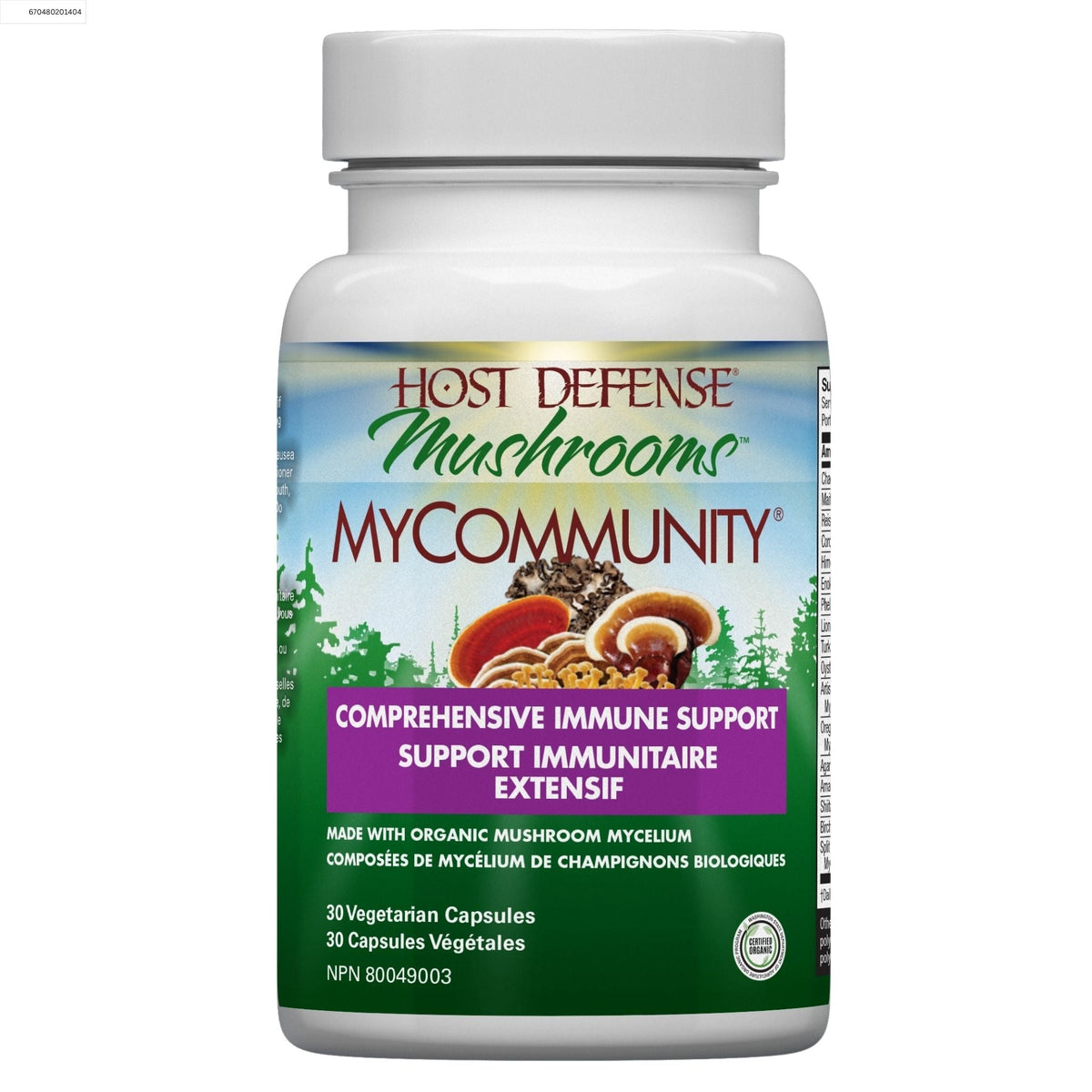 Host Defense Mushrooms MyCommunity 30 Vegetarian Capsules