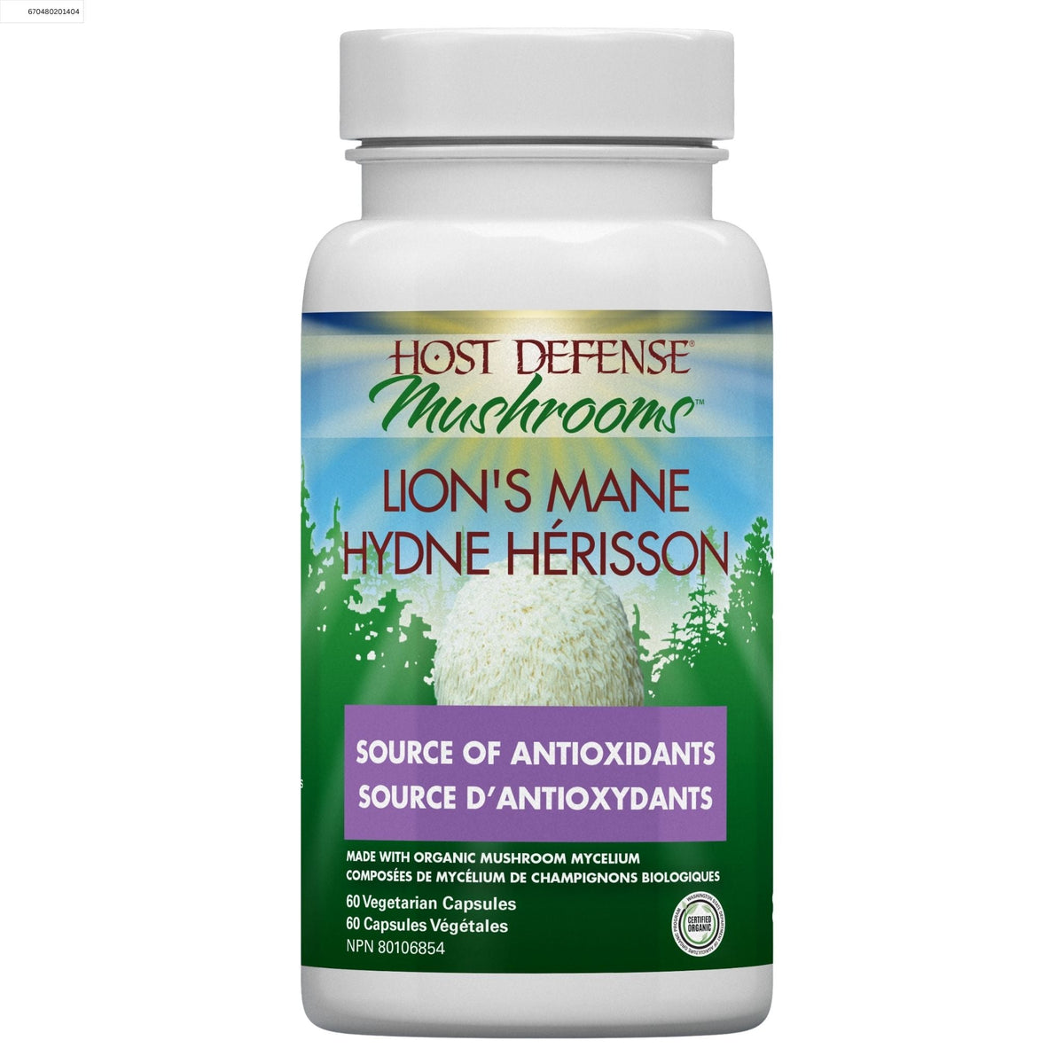 Host Defense Lion's Mane 60 Vegetarian Capsules