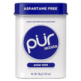 Pur Mints Polar Mint 30g - Helps Dry Mouth And Freshens Breath, Has An Icy Crisp Arctic Rush Of Minty Flavor, Naturally Sweetened With Xylitol, Contains Quality Ingredients