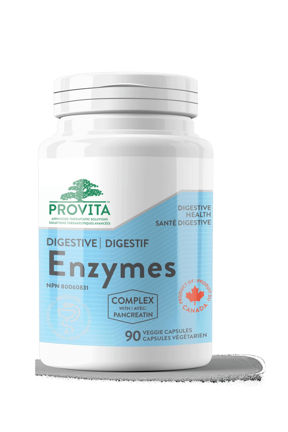 Provita Digestive Enzymes 90 Vegan Capsules - Improves Digestion and Bile Flow, Maintains Stomach Health, Avoids Malabsorption of Nutrients