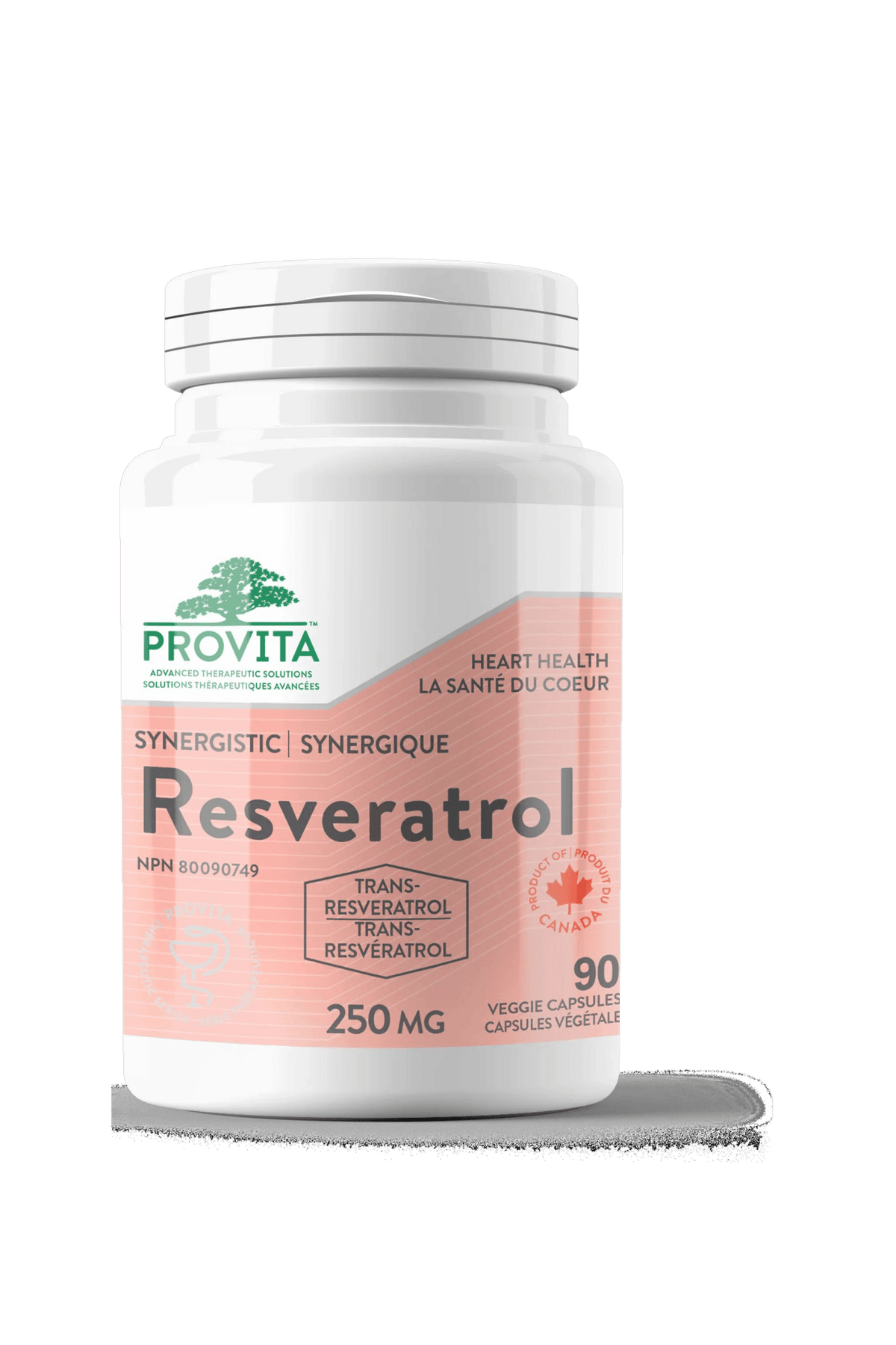 Provita Resveratrol Forte 90 Vegan Capsules - Promotes Cardiovascular Health and Mind, Antioxidants Property, Reduces Oxidative Stress and Inflammation