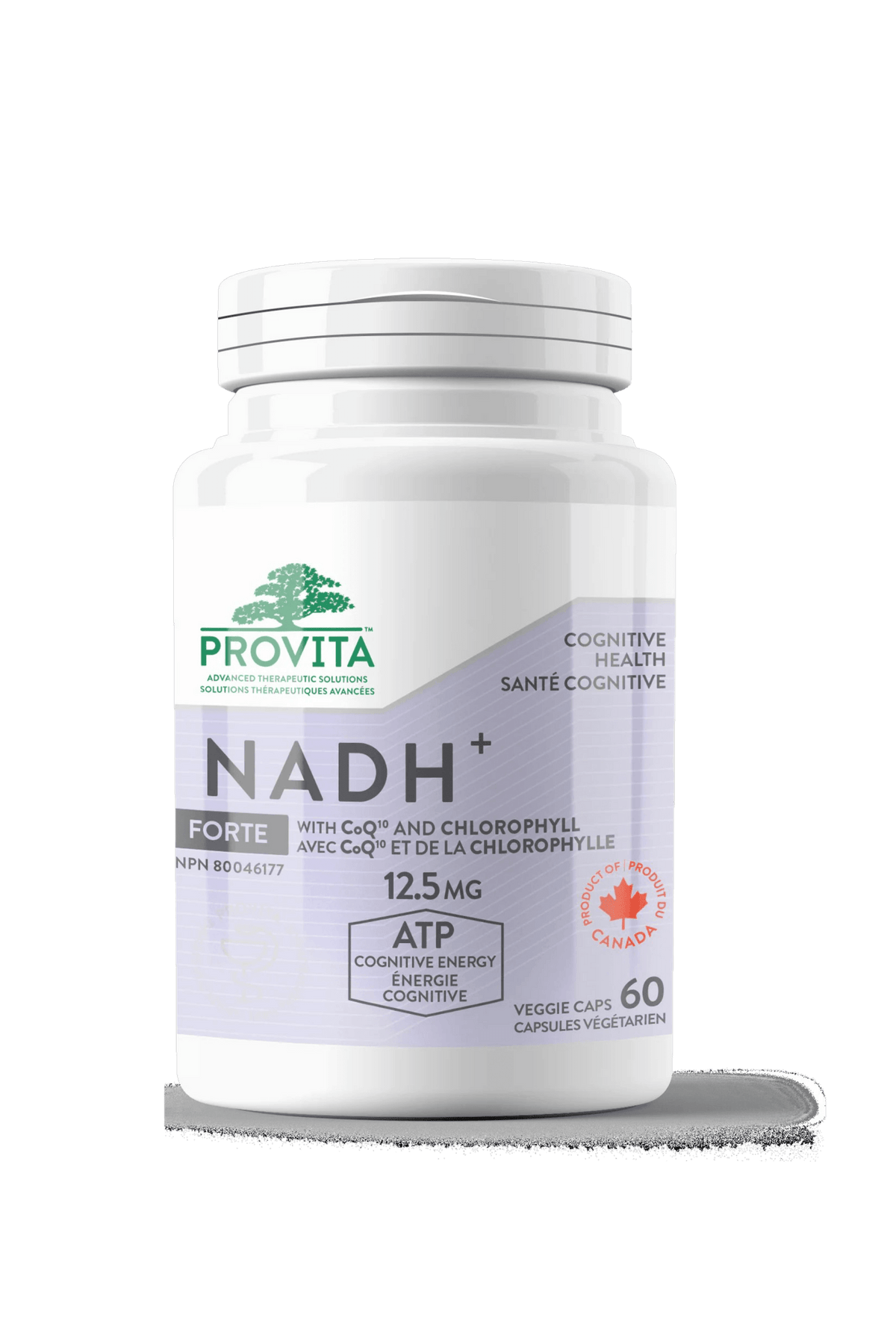 Provita NADH+ 60 Vegan Capsules - Improve Memory, Focus, and Brain Activity, Help to Increase Energy Production (ATP), Helps With Fatigue and Senility
