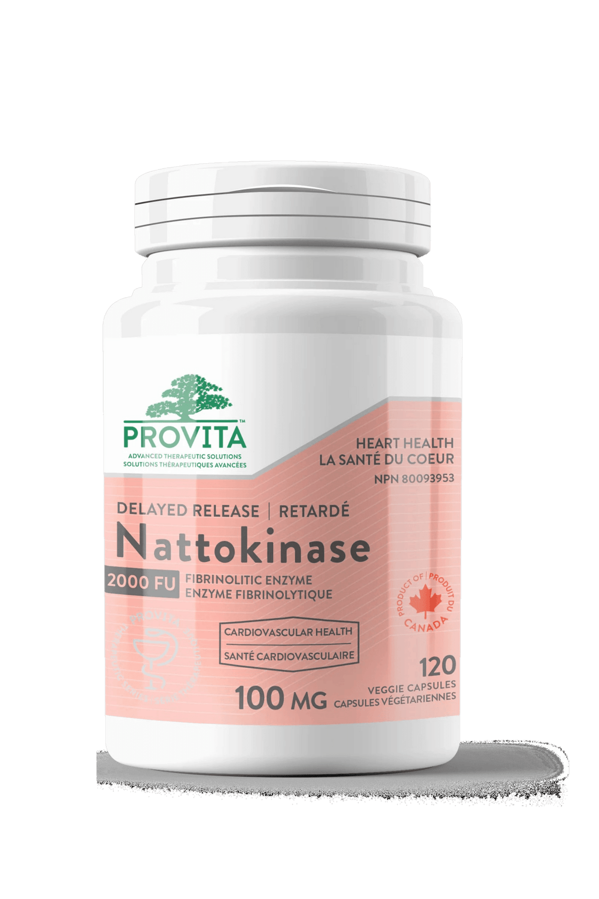 Provita Nattokinase 2000fu 120 Vegan Capsules - Supports Cardiovascular Health, Prevents Blood Clots, Maximum Absorption, Manages High Blood Pressure and Varicose Veins