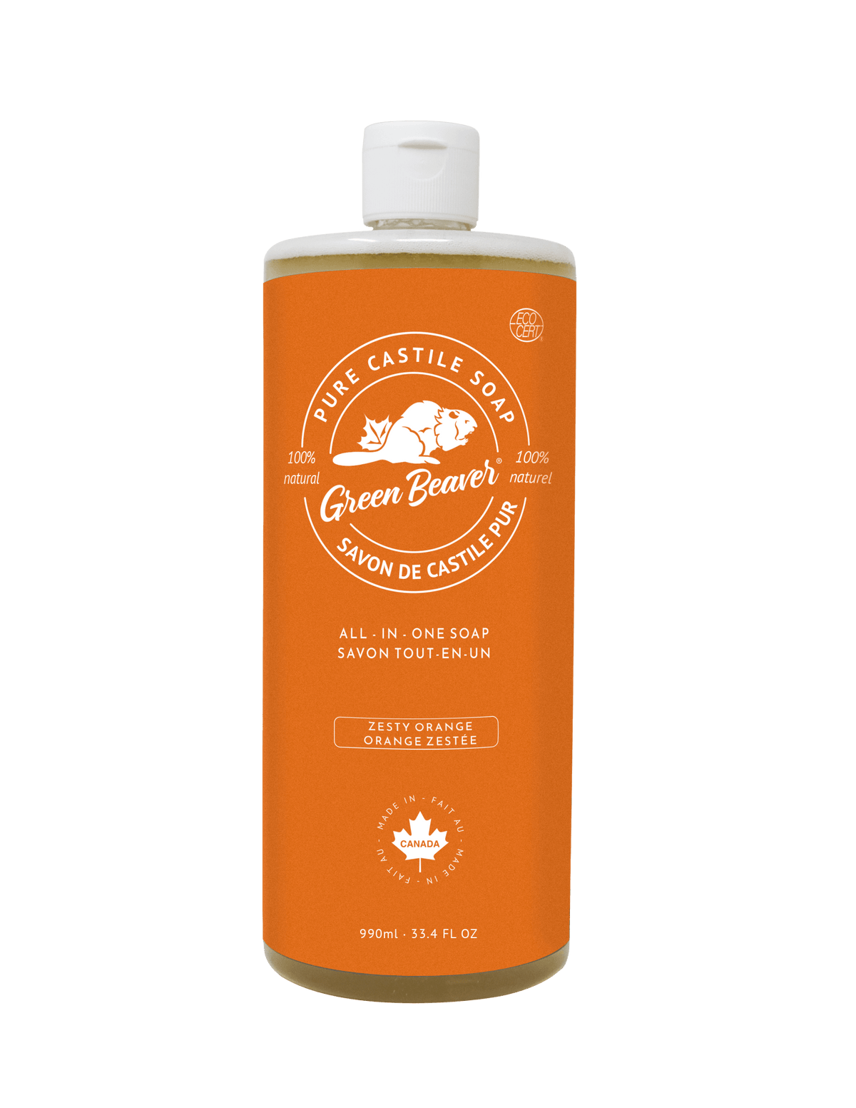 Green Beaver Orange Castile Soap 990ml