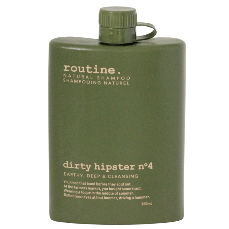 Routine Dirty Hipster No. 4 Natural Shampoo 350ml - Feed Your Head With Vegetable Based Keratin and Castor Seed Oil, Which Moistures, Enhance Shine, Elasticity, and Strength