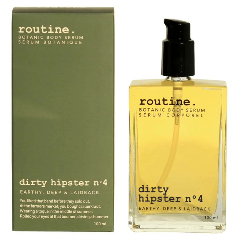 Routine Dirty Hipster Botanic Body Serum 100ml - Layer Under Routine Natural Body Cream for Double the Moisture and Signature Scent Hair Repair, Massage, Shave, Get Sexy