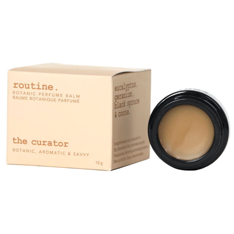 Routine the Curator Botanic Perfume Balm 15g - Botanical Perfume Balm With Benefits, Signature Scent. Hydrating, Repairing Botanicals, Deep Moisture for Neck