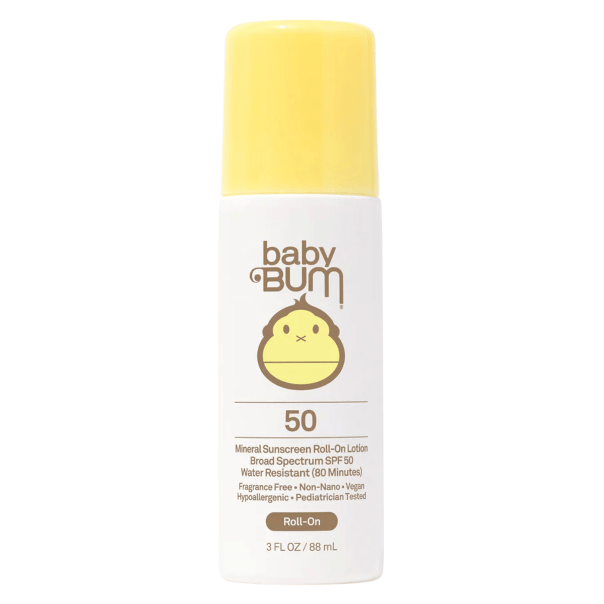 Sun Bum Baby Bum SPF 50 Roll-On Sunscreen 88ml - Plant-Based Easy to Apply Sunscreen for Babies, Hydrate All Skin Types, Contains Naturally Moisturizing Ingredients