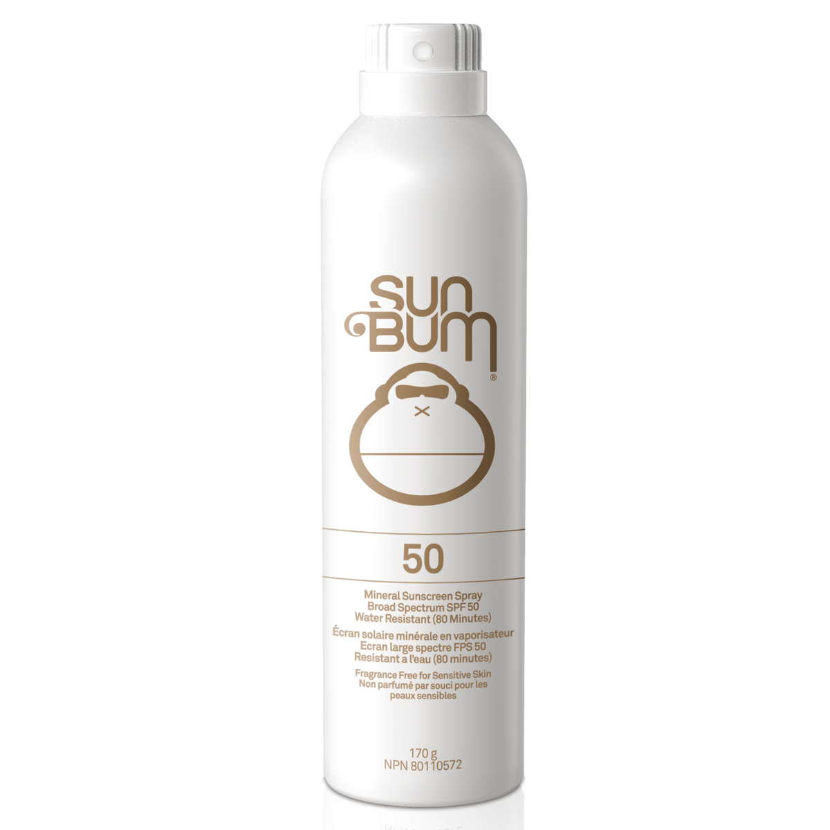 Sun Bum Mineral SPF 50 Sunscreen Spray 170g - Helps Protect Skin From UVA/UVB Rays, Enriches the Skin With Vitamin E, Suitable for Most Sensitive Skin