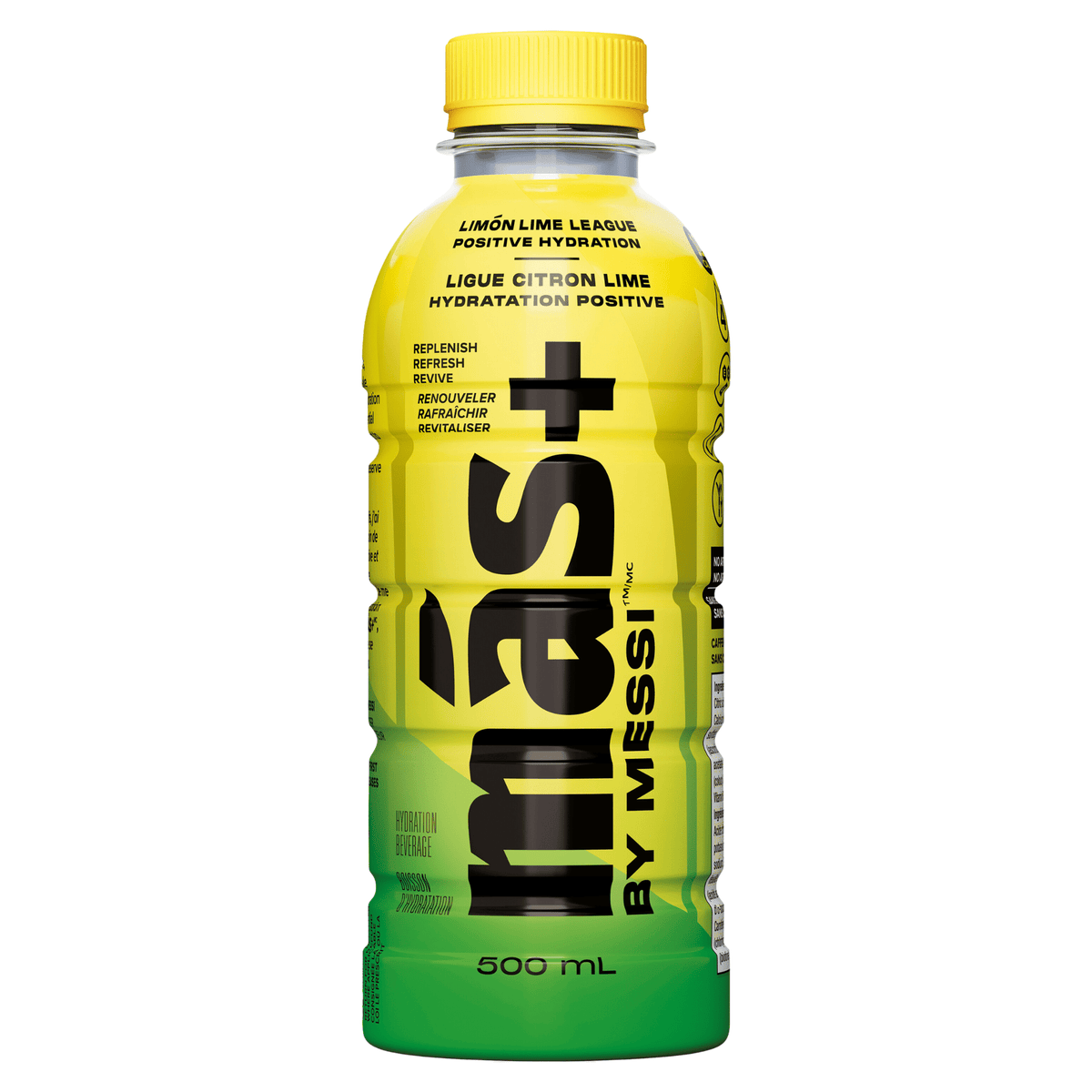 Mas+ Hydration Limon Lime League 500ml - Promotes Hydration And Energy During Intense Physical Activity, Lemon-Lime Flavor That Refreshes The Senses and Balance Of Sweet
