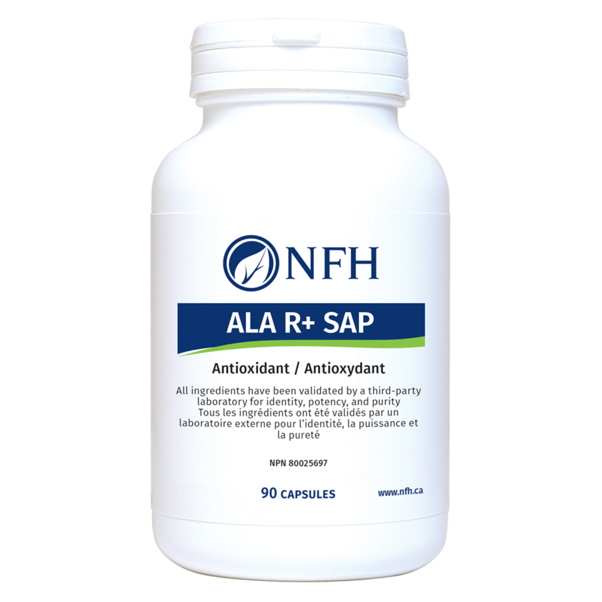 NFH ALA R+ SAP 90 Capsules - Supports Liver Health, Regulates Glucose Metabolism, Increases Glutathione Levels, Improve Antioxidant Status In The Body For Optimal Health - Nature's Source Inc