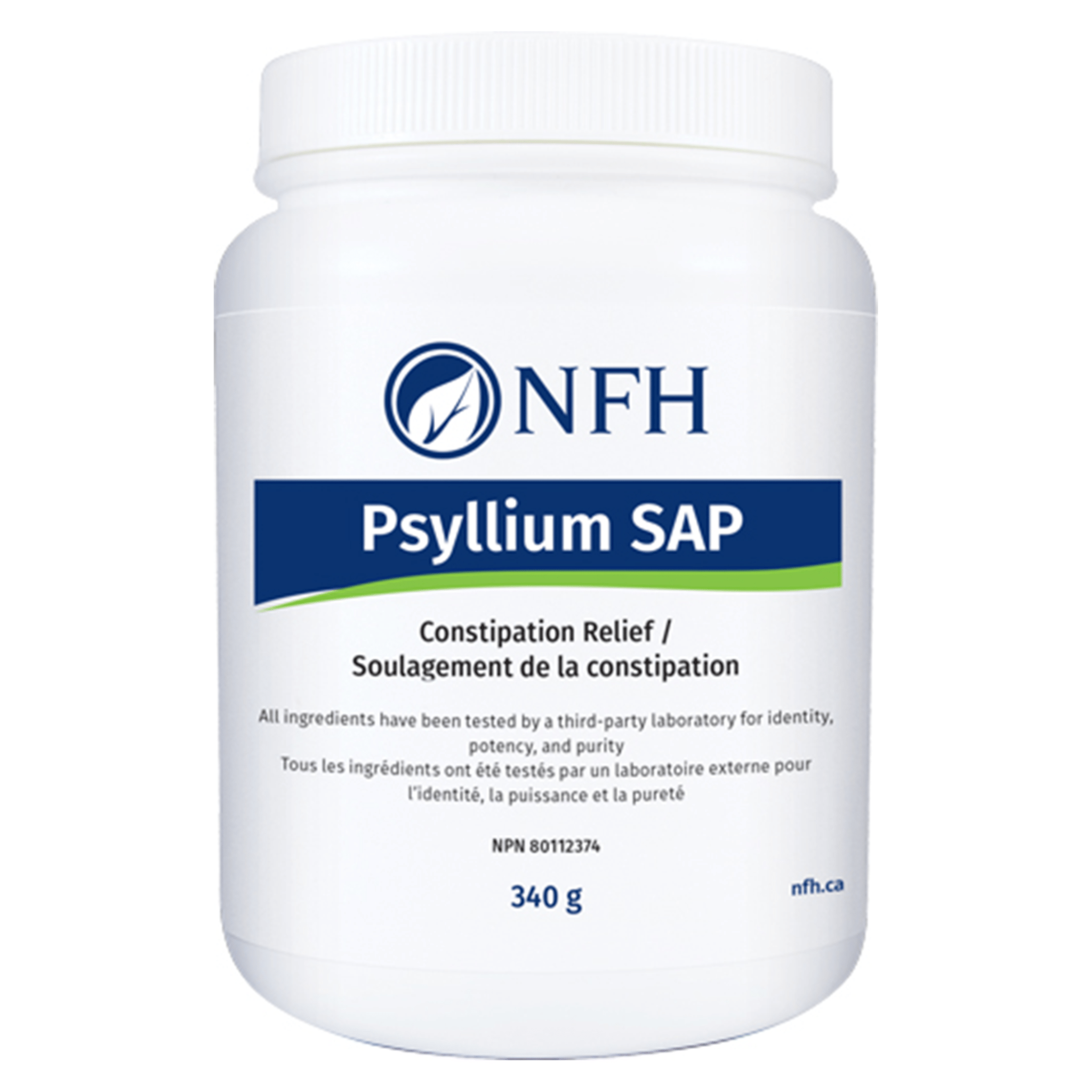 NFH Psyllium SAP 340g - Relieves Constipation By Increasing Stool Output, Improves Bowel Movement And Frequency, Enhances Gastrointestinal Health, A Well - Known Dietary Fiber - Nature's Source Inc