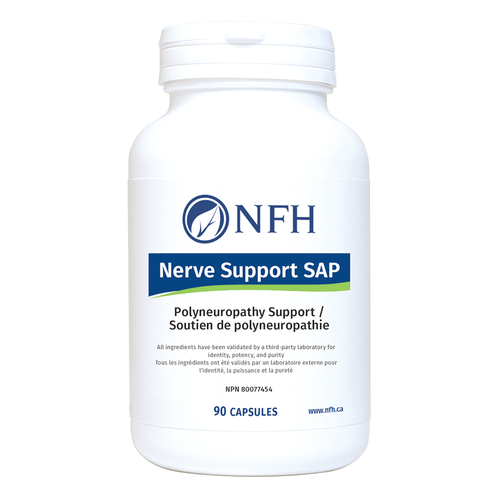NFH Nerve Support SAP 90 Capsules - Supports Peripheral Nerve Function in Individuals With Polyneuropathy - Nature's Source Inc