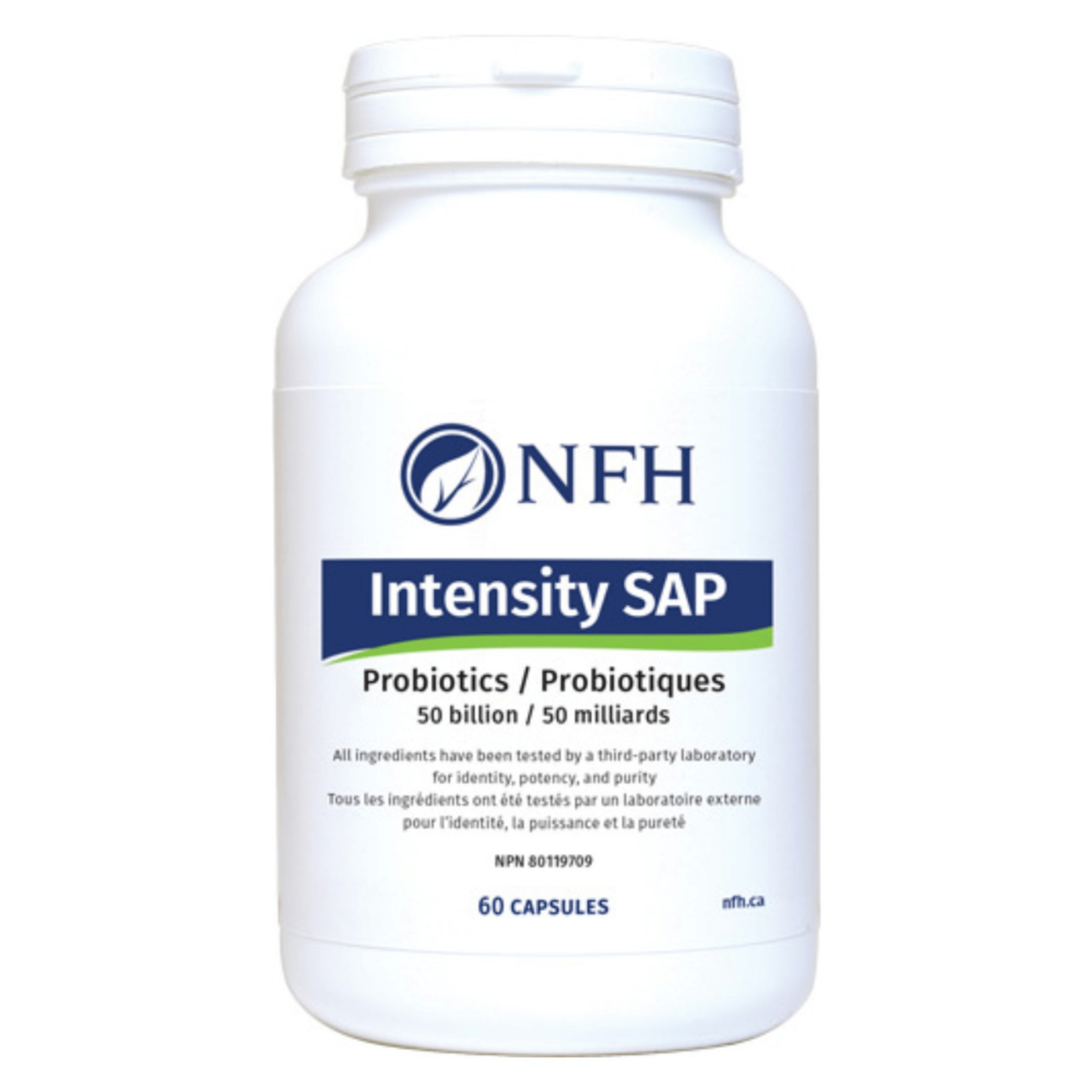 NFH Intensity Probiotics SAP 60 Capsules - Promote a Healthy Gut, Help Treat Symptoms of IBS Including Gas, Bloating, Constipation, and Diarrhea, Relieve Symptoms of Diverticular Disease - Nature's Source Inc