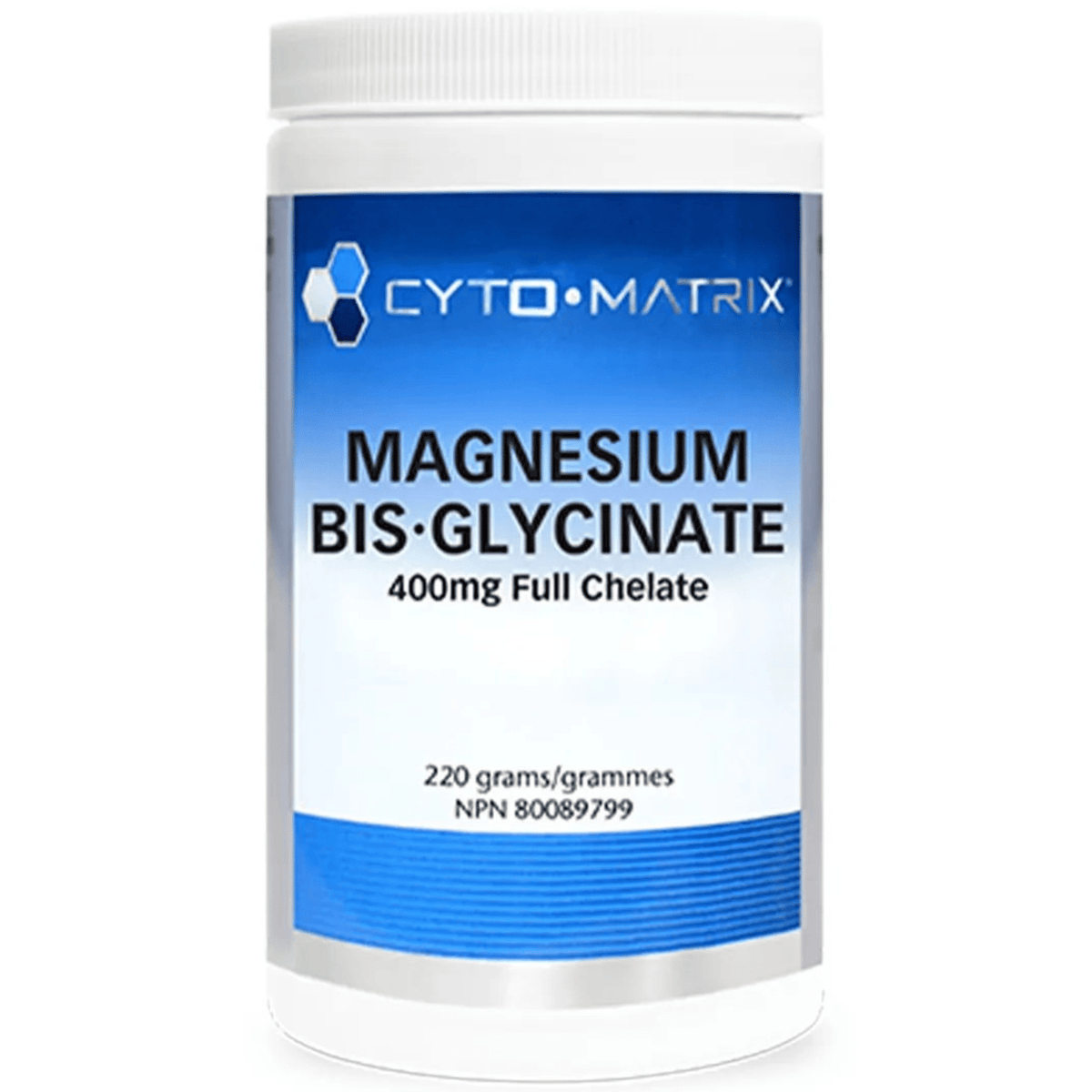 Cyto Matrix Magnesium Bis·Glycinate - 400mg Full Chelate Powder 220g