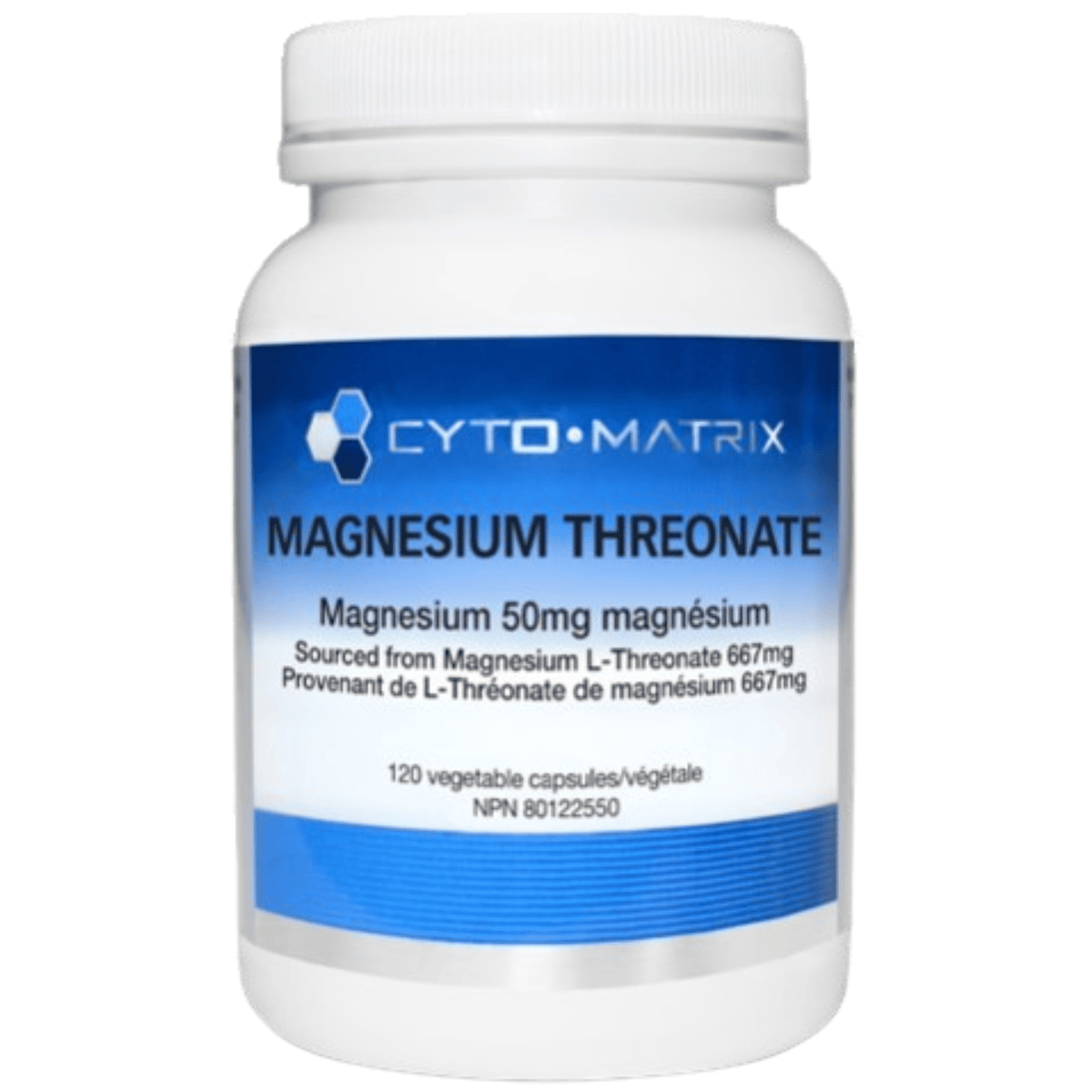 Cyto-Matrix Magnesium Threonate 120 Vegetable Capsules