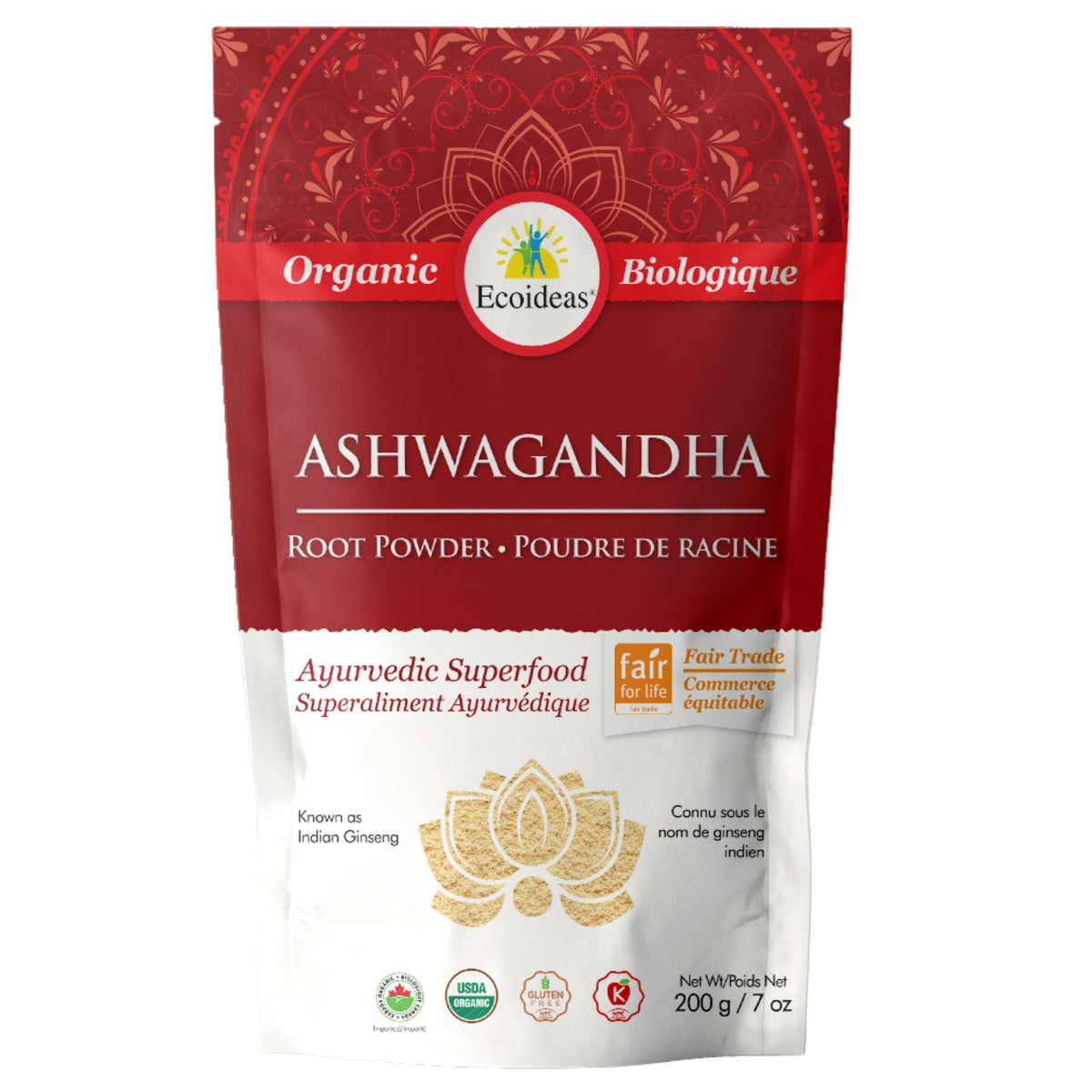 Ecoideas Organic Ashwaganda 200g