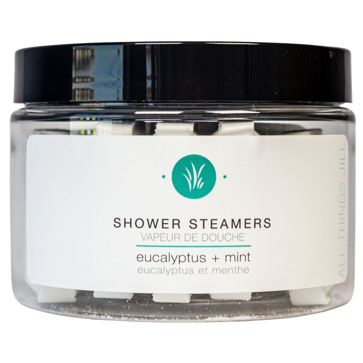 All Things Jill - Shower Steamers Eucalyptus + Mint 220g - Pure Essential Oils of Eucalyptus & Peppermint for Relief on Respiratory Problems and Sinus Infections
