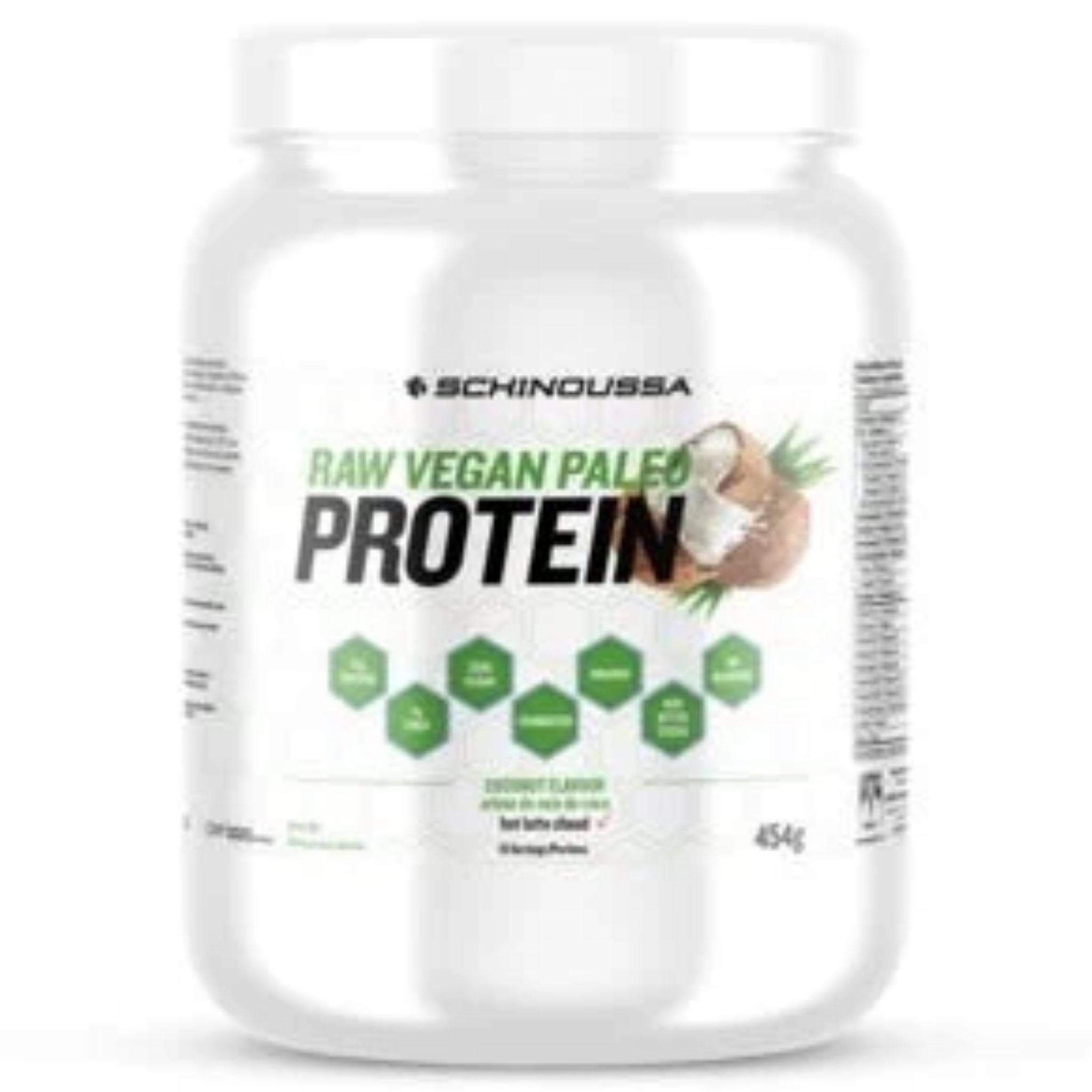 Schinoussa Raw Vegan Protein Coconut 454g - Nature's Source Inc