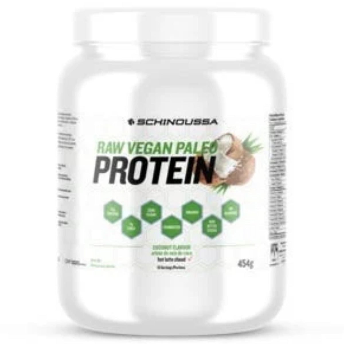 Schinoussa Raw Vegan Protein Coconut 454g - Nature's Source Inc