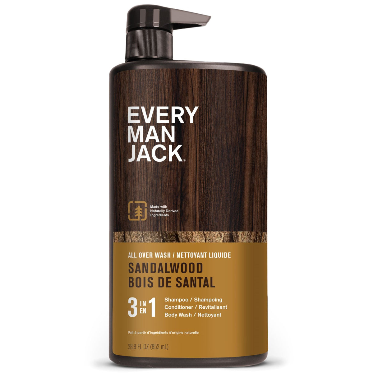 Every Man Jack 3-in-1 All Over Wash Sandalwood 852ml