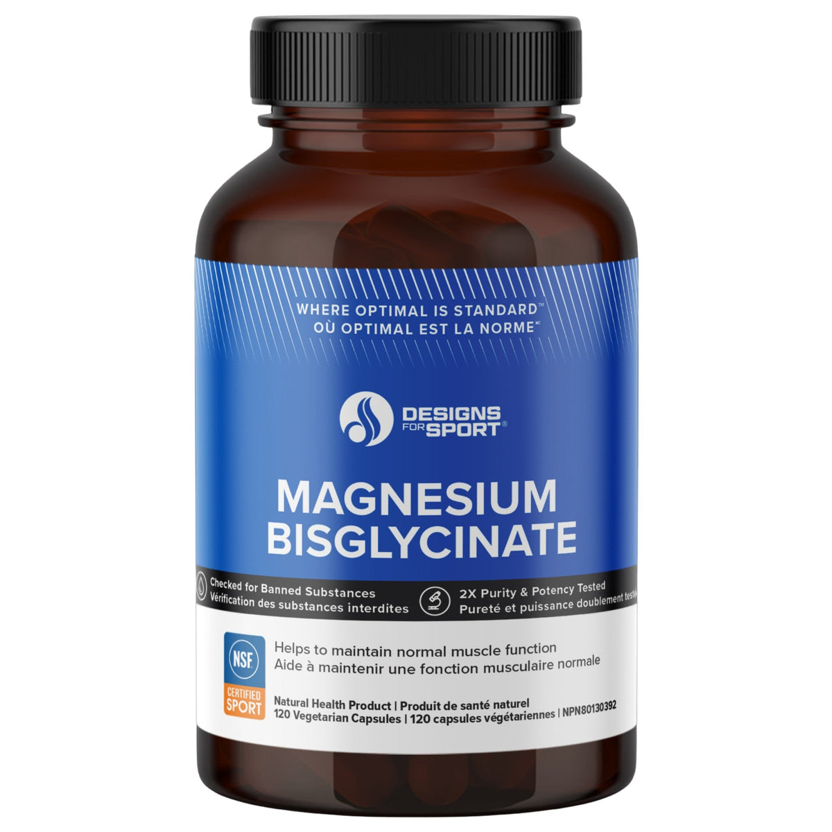 Designs for Sport Magnesium Bisglycinate 120 Capsules