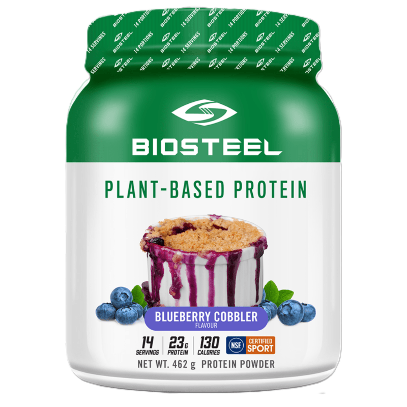 BioSteel Plant-Based Protein Blueberry Cobbler 462g - Premium Combination Of Rice, Pea, And Pumpkin Proteins, Made From Real Food Sources, Plant-Based Protein that Assists In Muscle Development
