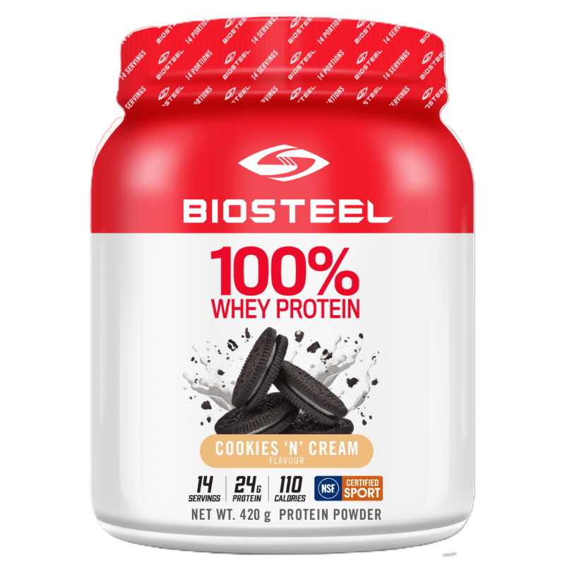 BioSteel 100% Whey Protein Cookies And Cream 420g - Delivers Essential Proteins To Body After Workout, Provides Blend Of Three High-Quality Proteins, Easy To Absorb And Digest, Support Muscle Repair