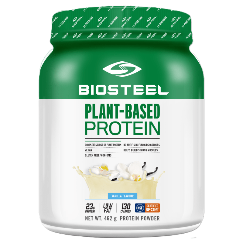 BioSteel Plant-Based Protein Vanilla 462g - Plant-Based Protein Includes Brown Rice, Pea, And Pumpkin Seeds, Complete Protein Source, Helps Build Strong Muscles