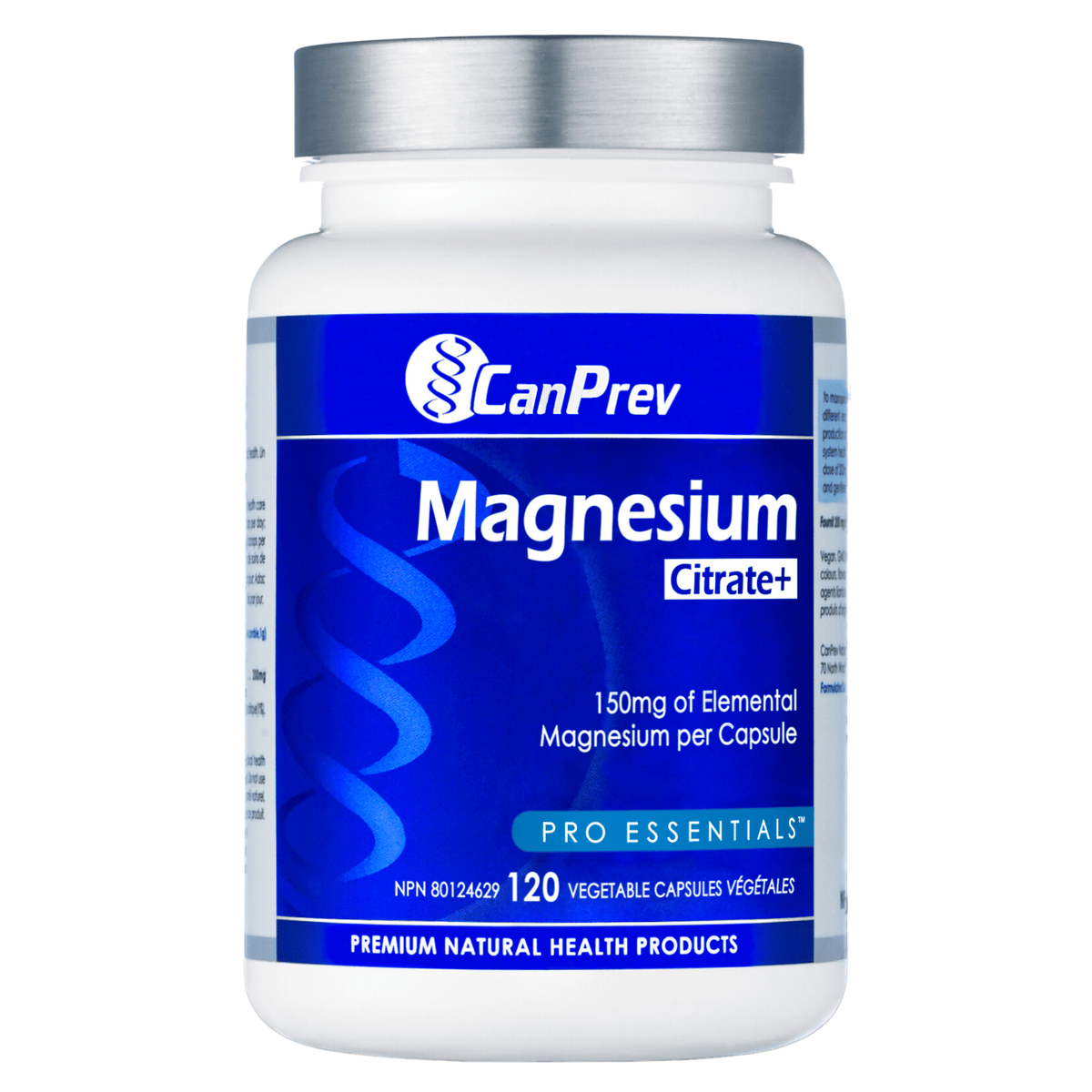 CanPrev Magnesium Citrate+ 150mg Elemental Magnesium 120 Vegan Capsules