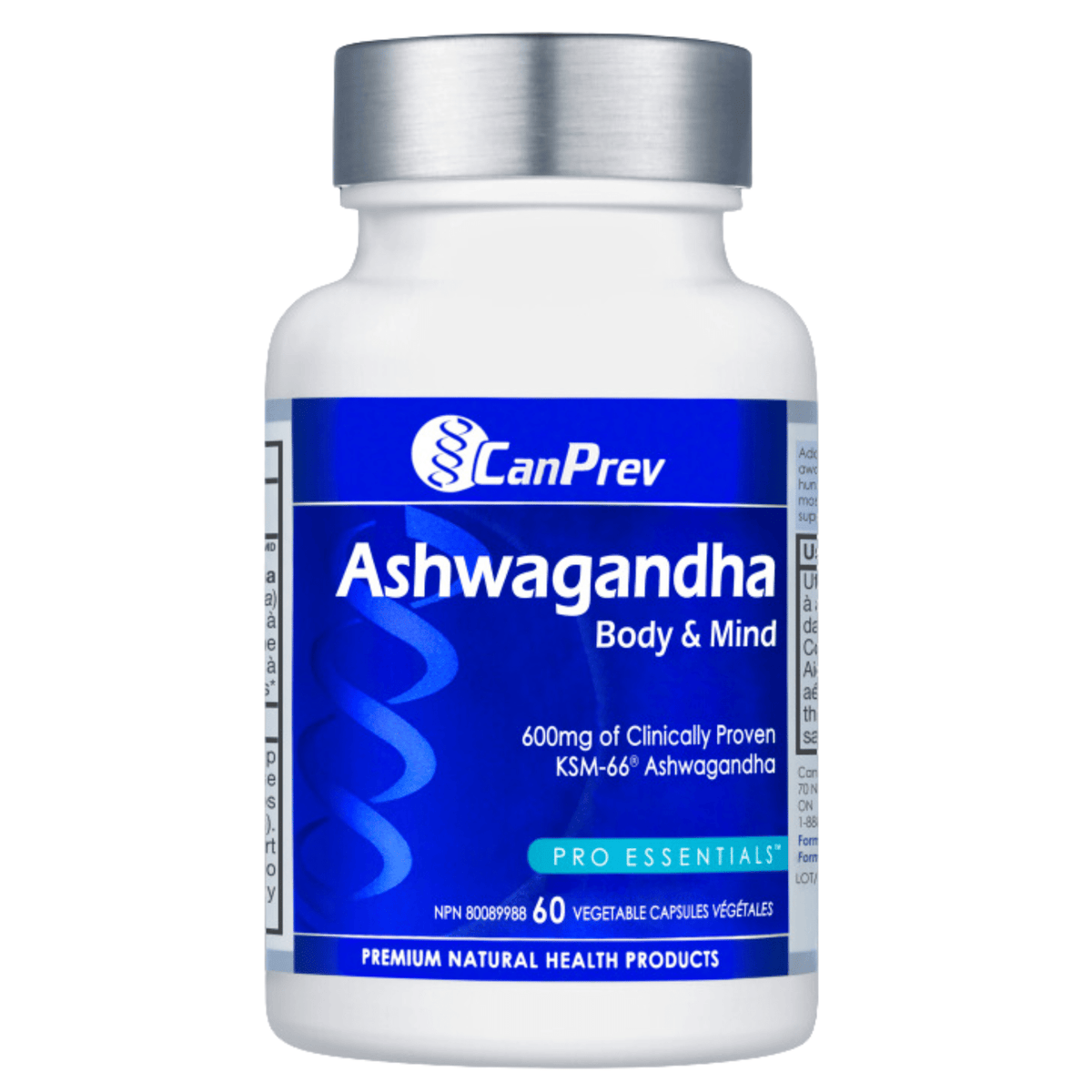 CanPrev Ashwagandha Body And Mind 600mg 60 Vegan Capsules