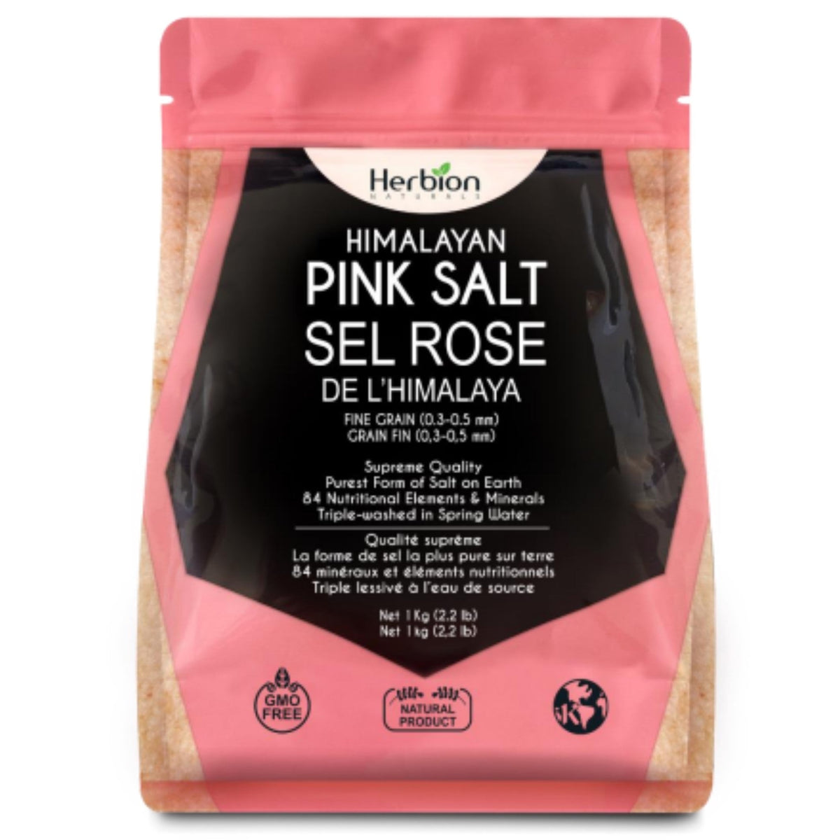 Herbion Himalayan Pink Salt 1kg - Rich In Trace Minerals, Possesses Highest Level Of Purity, Contains 84 Nutritional Elements, Minerals, And Electrolytes, Healthy Alternative To Table Salt