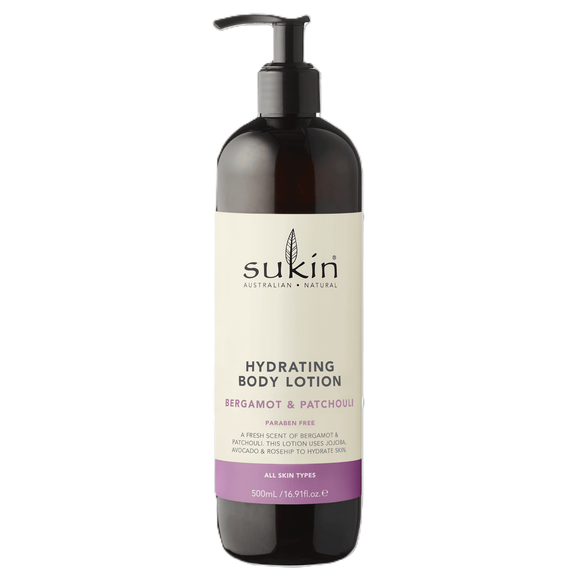 Sukin Hydrating Body Lotion Bergamot & Patchouli 500ml