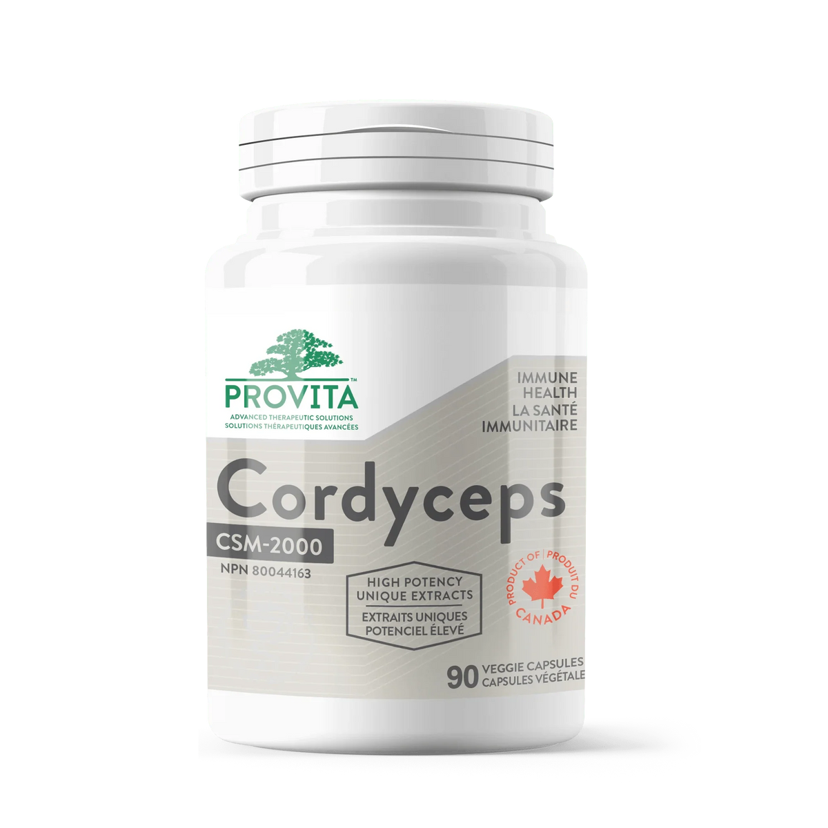Provita Cordyceps CSM-2000 90 Vegan Capsules - Antimicrobial, Antibacterial, and Anti-aging Properties, Treat Fatigue, Sickness, and Low Sex Drive