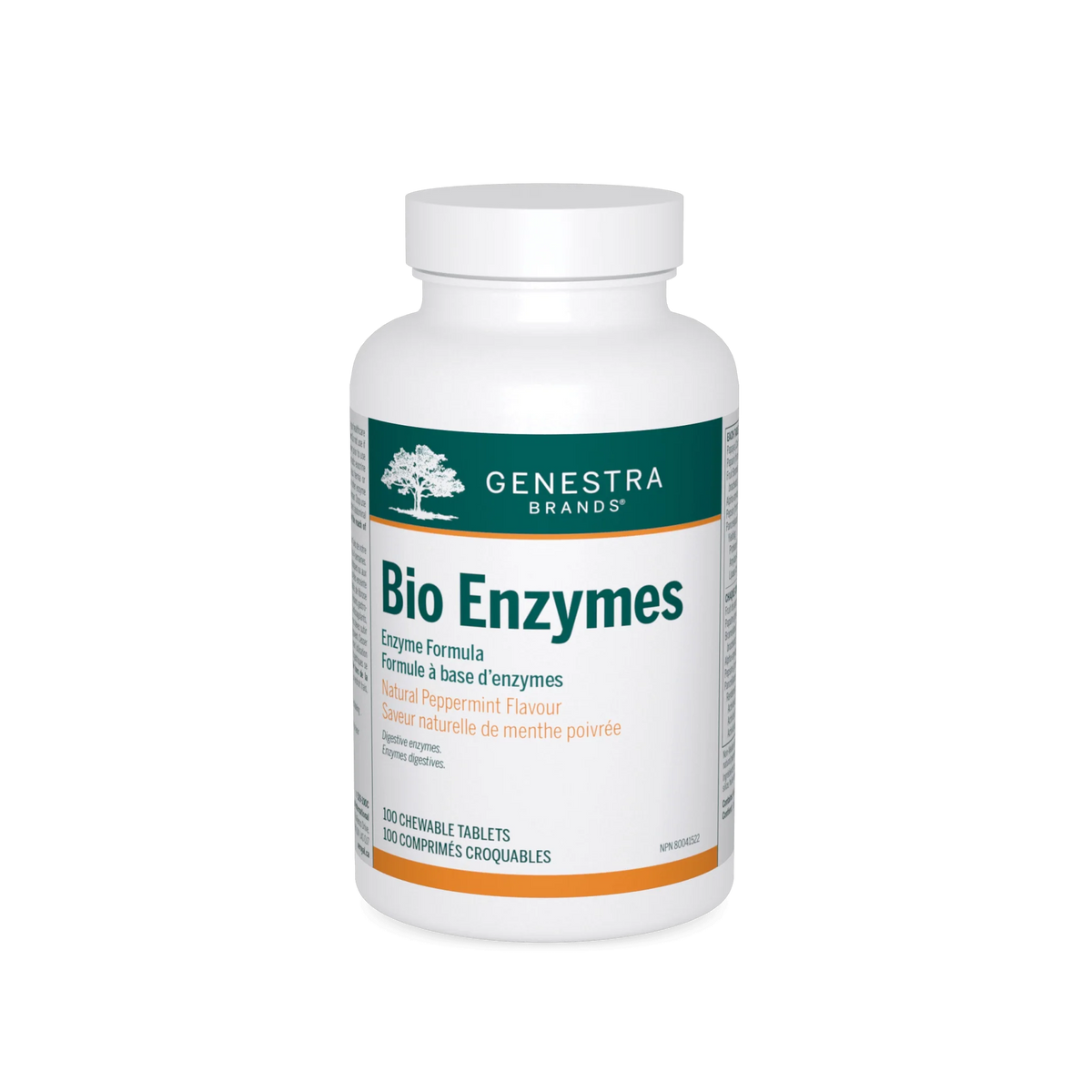 Genestra Brands Bio Enzymes 100 Tablets - Supports Optimial Digestion And Absorption Of Nutrients, Natural Peppermint Flavor, Complete Digestive Enzymes Formula In Chewable Tablets