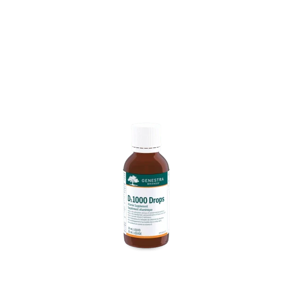 Genestra Brands D3 1000 Drops, 30ml - Vitamin Supplements that Supports Calcium Absorption, Maintains Teeth and Bone Health