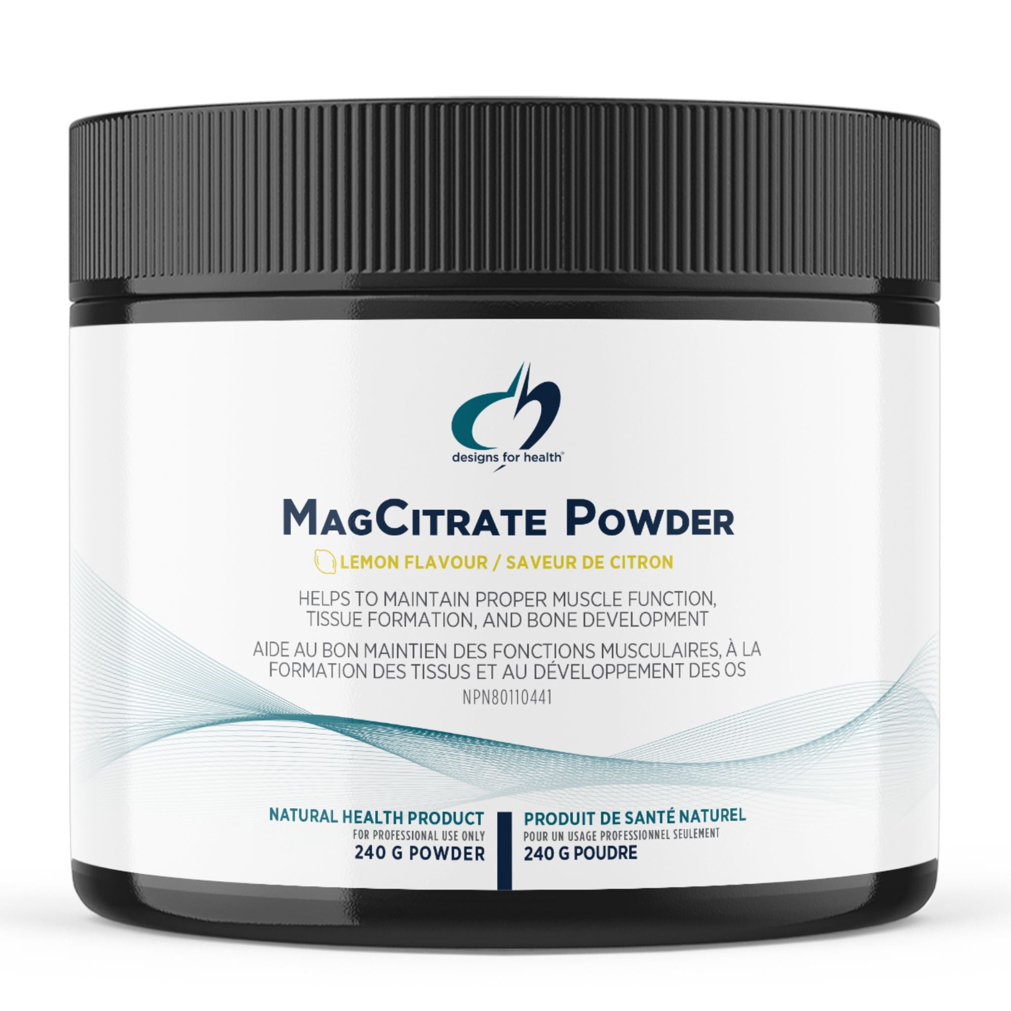 Designs for Health MagCitrate Powder 240 Grams - Promotes Bowel Relaxation, Supports Relaxation and Muscle Relaxation, Promotes Energy Production and Healthy Metabolism - Nature's Source Inc
