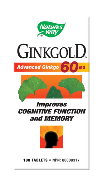 Nature's Way Ginkgold Advanced Gingko Extract (Memory & Focus Support) - 100 Tablets - Nature's Source Inc