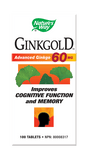 Nature's Way Ginkgold Advanced Gingko Extract (Memory & Focus Support) - 100 Tablets - Nature's Source Inc