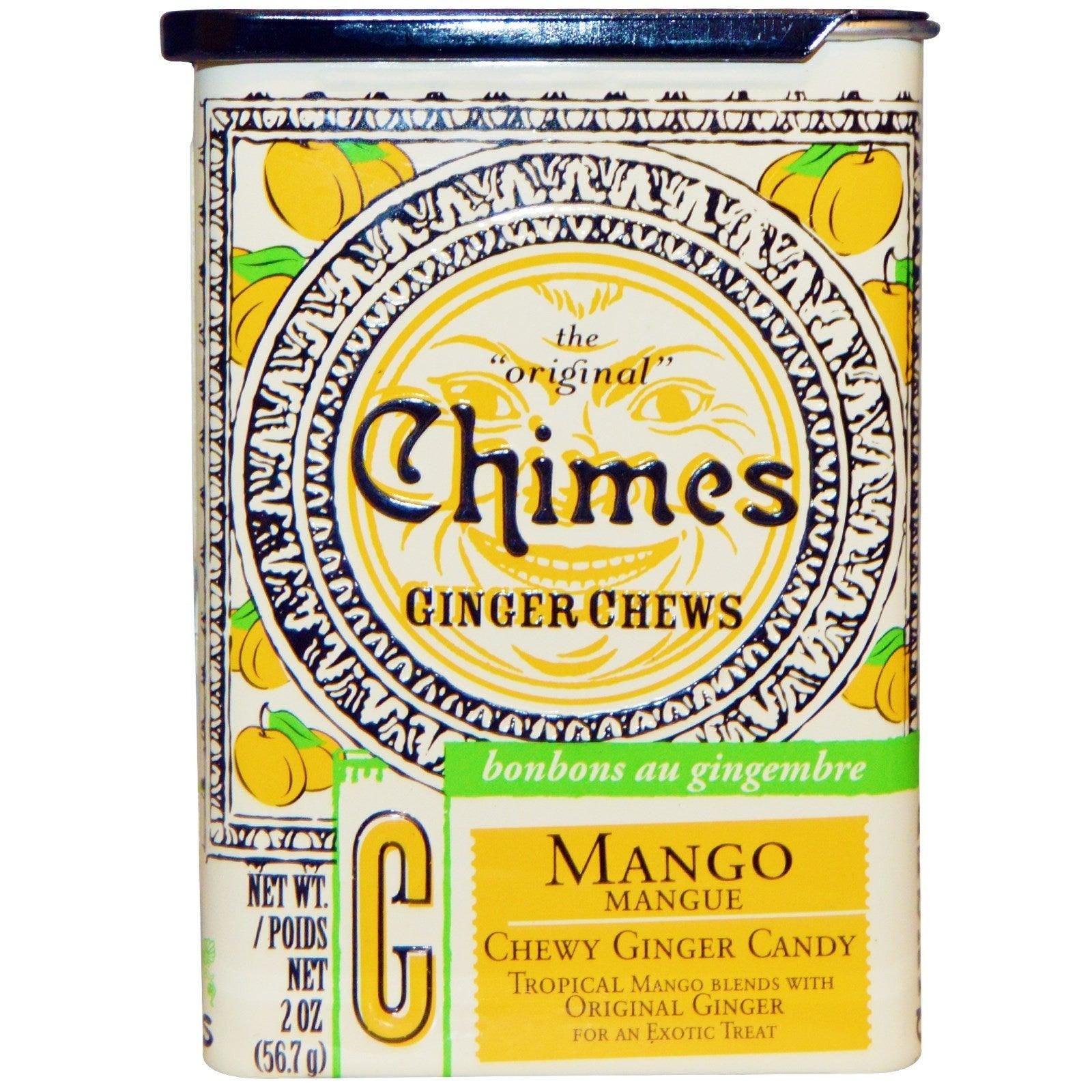 Chimes Ginger Chews Tin Mango 56.7g - Nature's Source Inc