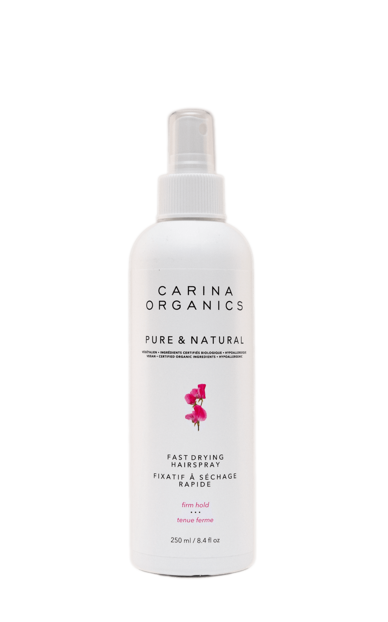 Carina Organics Sweet Pea Fast Drying Hairspray - 250ml - Nature's Source Inc