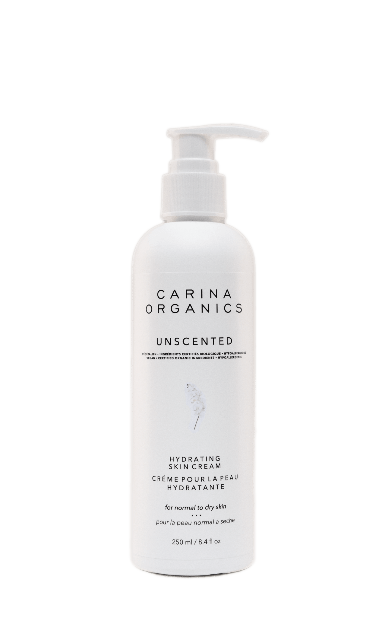 Carina Organics Unscented Hydrating Skin Cream - 250ml - Nature's Source Inc
