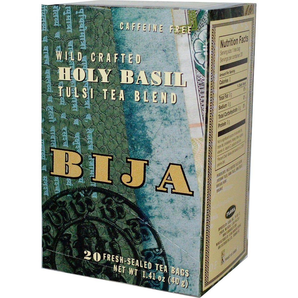Flora Holy Basil Tea 16 Bags - Tulsi Sacred Herbs Crafted With Care for Your Relaxation and Rejuvenation, Wrapped and Sealed for Freshness - Nature's Source Inc