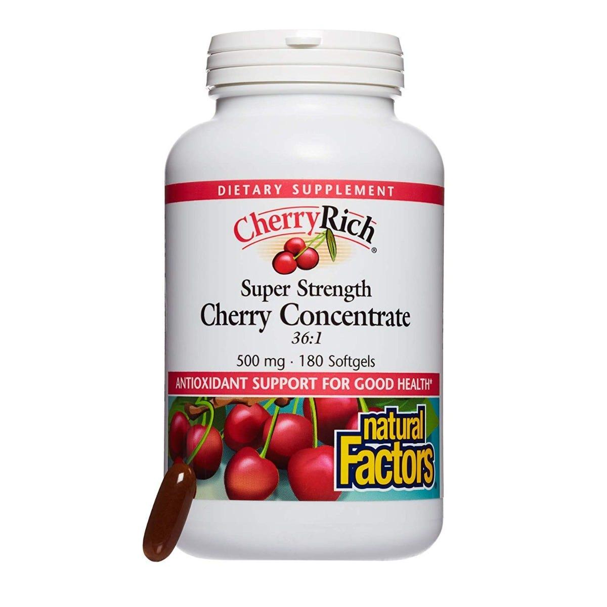Natural Factors CherryRich Super 500 mg 180sg - Nature's Source Inc