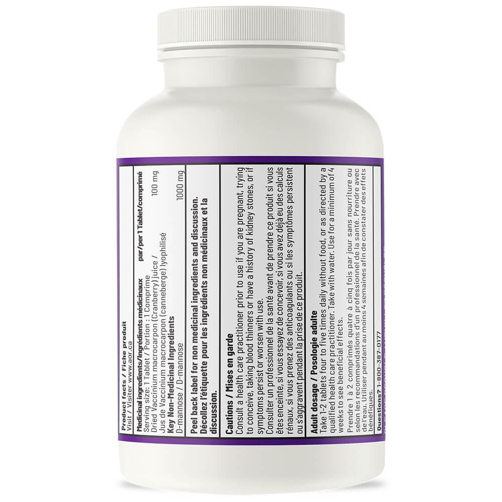 AOR UTI Cleanse With Cranberry 100mg 60 Tablets - Nature's Source Inc