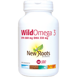 New Roots Wild Omega 3 EPA 660mg DHA 330mg 60 Softgels - Omega - 3 Fish Oil, Reduce Inflammation, Heart and Inflammatory Diseases - Nature's Source Inc
