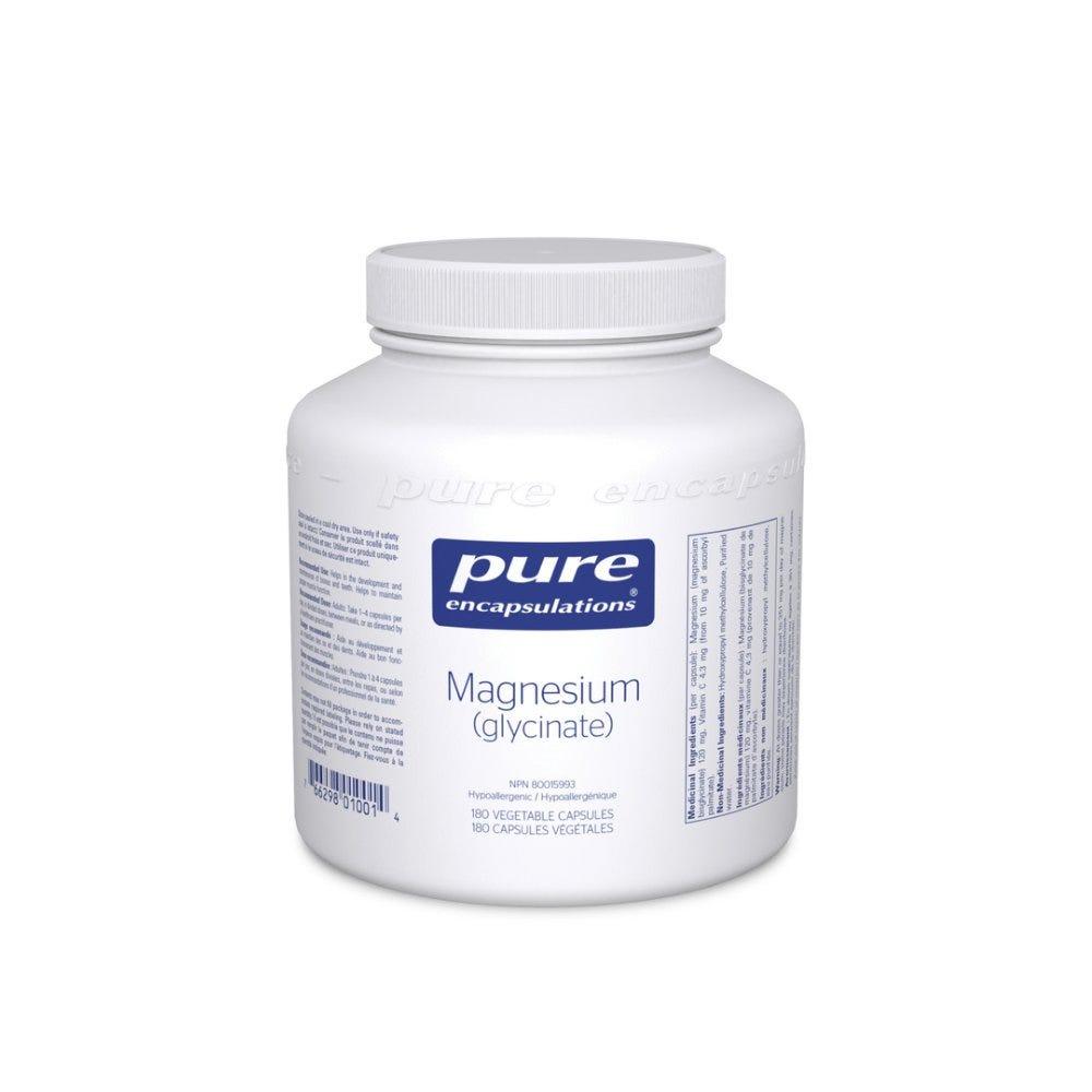 Pure Encapsulations Magnesium Glycinate 180 Vegan Capsules - Promotes Healthy Cardiovascular Function, Support Cognitive And Neuromuscular Function, Supports Metabolism Of Carbohydrates, Amino Acids, And Fats For Energy Production - Nature's Source Inc