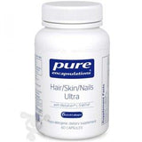 Pure Encapsulations Hair - Skin - Nails Ultra 60 Capsules - Promotes Nail Strength, Supports Elasticity And Firmness Of Skin, Support Healthy Hair, Helps in Collagen Formation, Connective Tissue Production and Repair - Nature's Source Inc