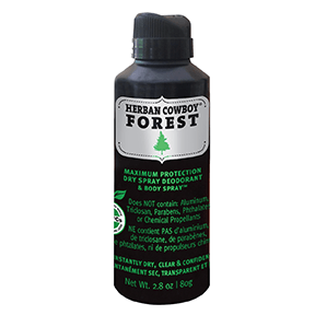 Herban Cowboy Dry Deodorant Spray Forest 80g - Nature's Source Inc